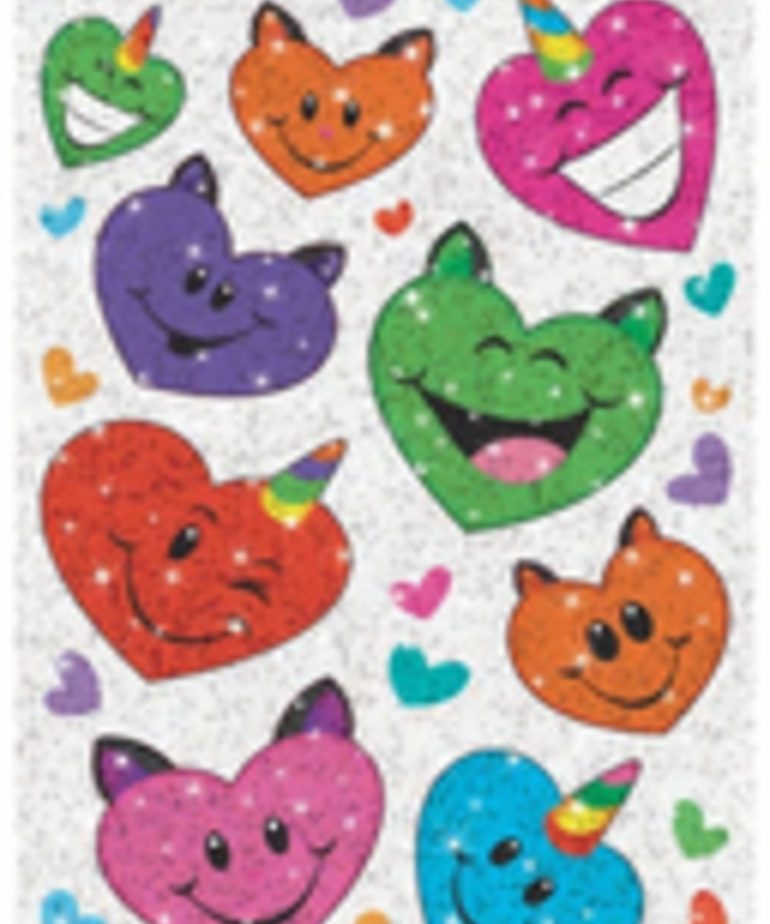 Uni-Cats Hearts Stickers