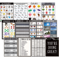 Modern Farmhouse Early Learning Poster Set