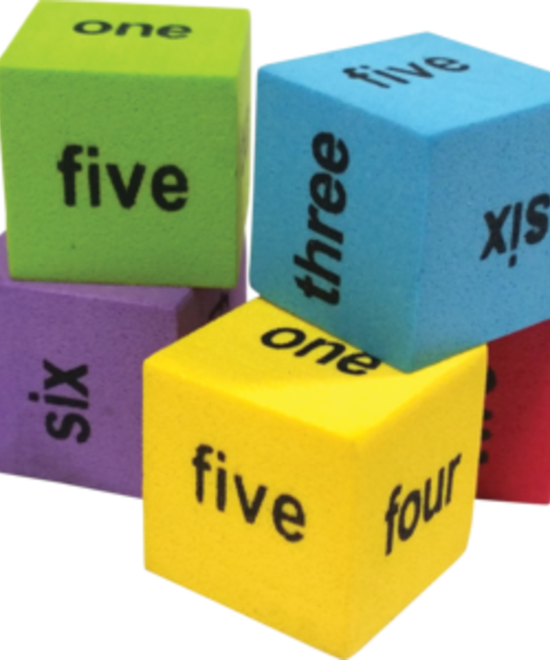 Foam Number Word Dice