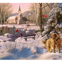 Cobble Hill Skating Party Puzzle 1000pc