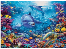 Cobble Hill Dolphins At Play 1000pc Puzzle