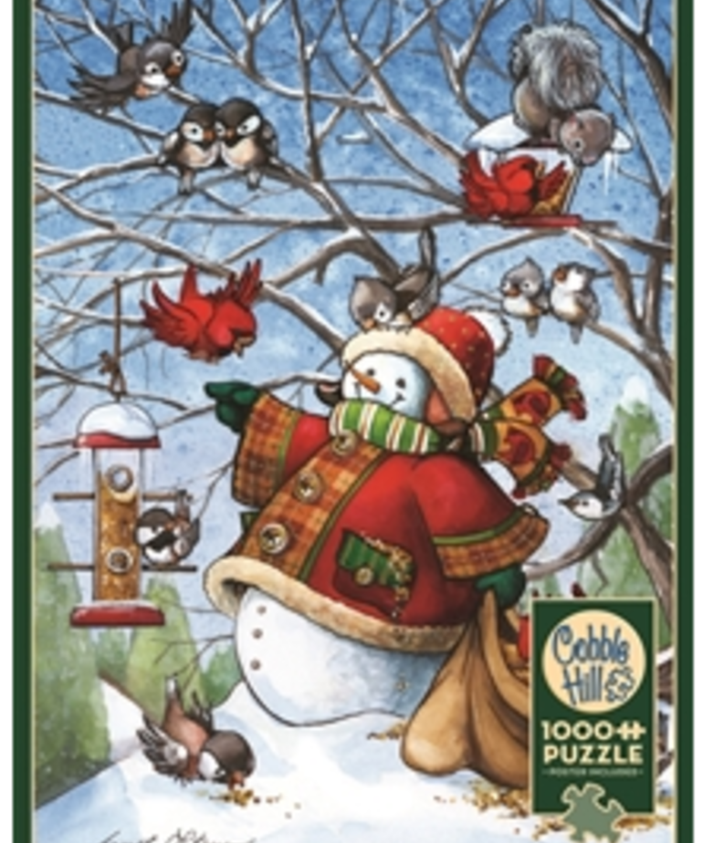 Cobble Hill Frosty Feeds His Friends 1000pc Puzzle