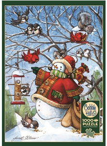 Cobble Hill Frosty Feeds His Friends 1000pc Puzzle