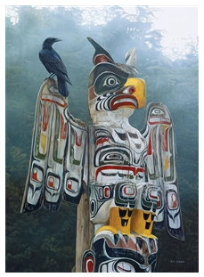 Cobble Hill Totem Pole in the Mist 1000pc Puzzle