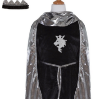 Silver Night Tunic Cape w/Crown