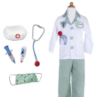 Doctor Costume W/Garment Bag(5-6) Green