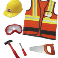 Construction Worker Costume W/Gament Bag(5-6)