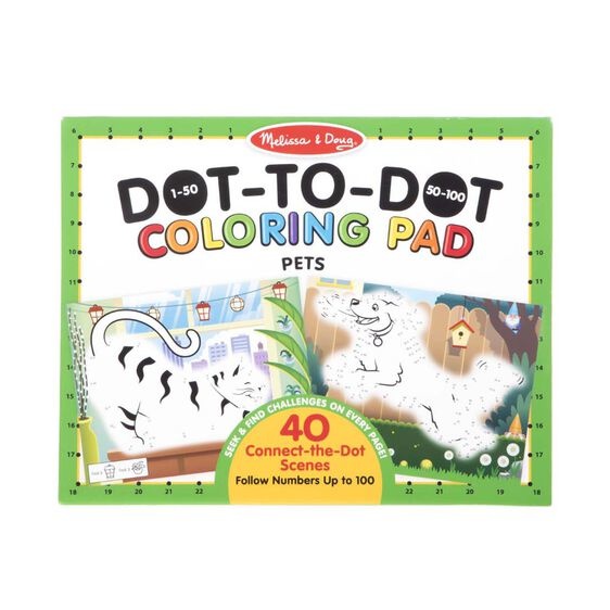 123 Dot-to-Dot Pets Coloring Pad