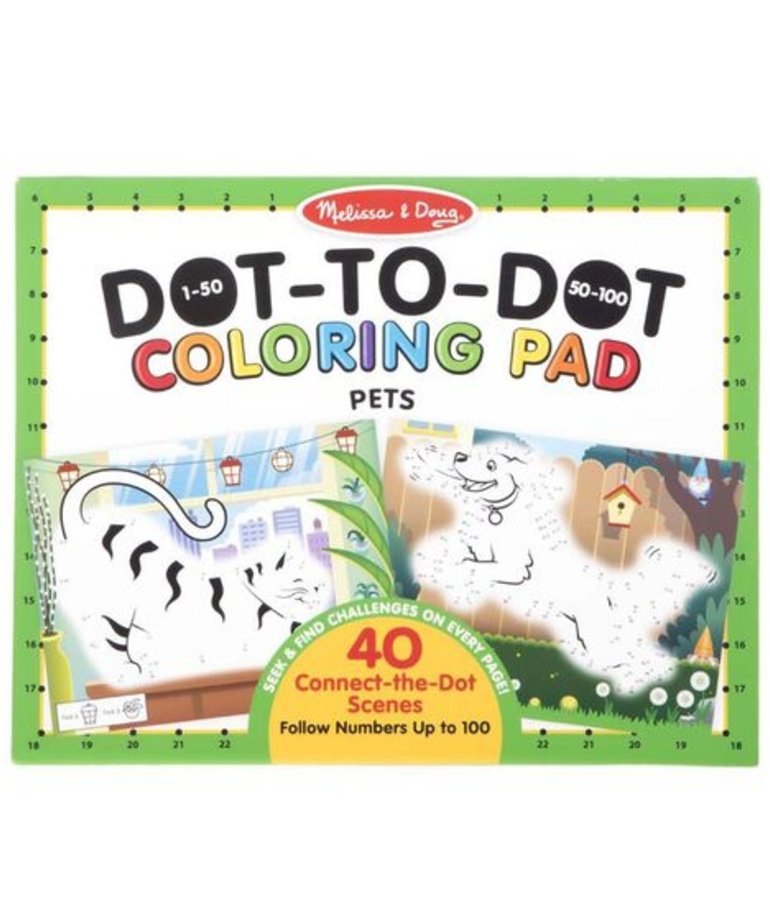 123 Dot-to-Dot Pets Coloring Pad