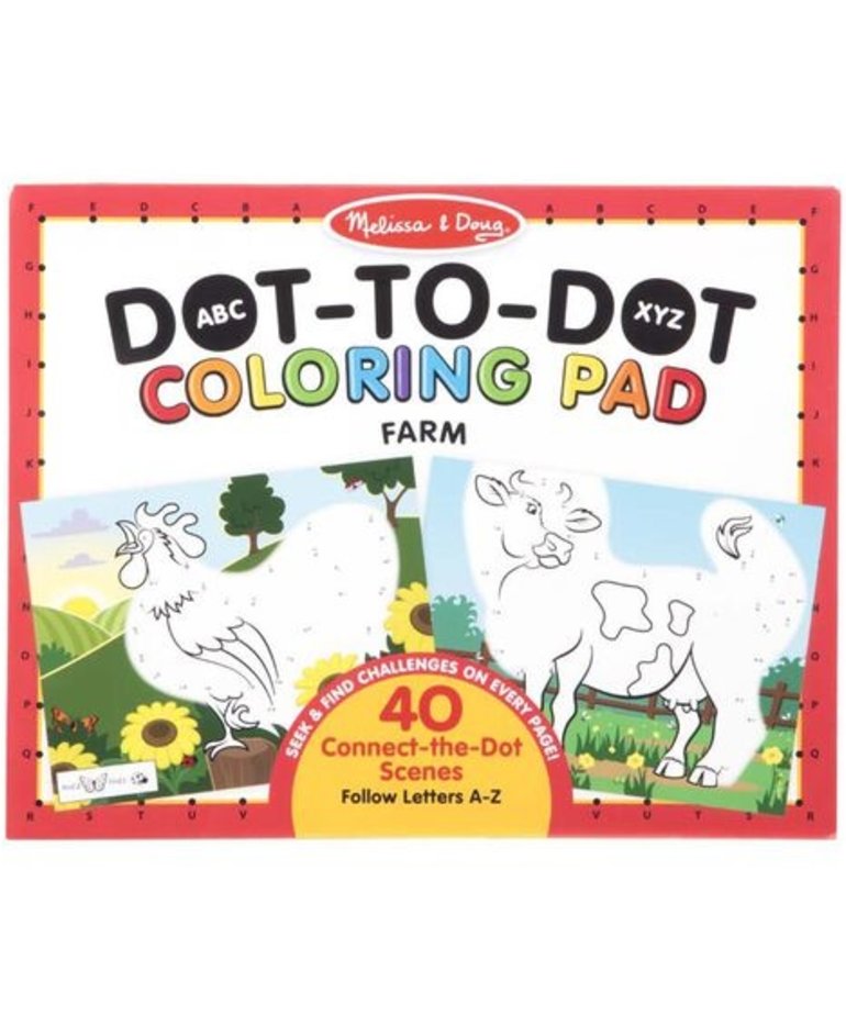 ABC Dot-to-Dot Farm Coloring Pad