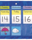 Weekly Calendar with Weather Pocket Chart
