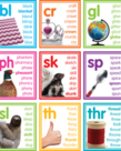 Colorful Photo Cards Blends & Digraphs Bulletin Board