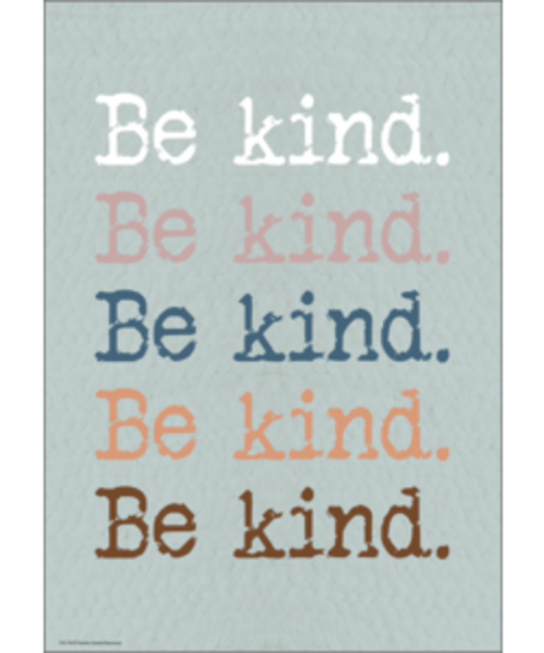 Be Kind, Be Kind, Be Kind Positive Poster