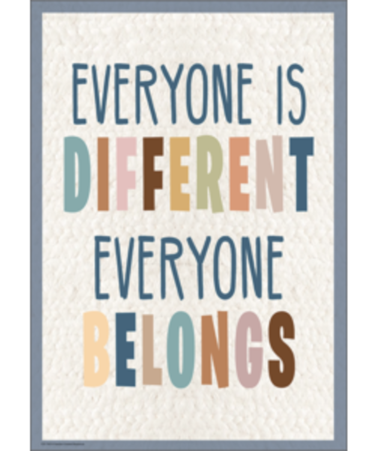 Everyone is Different ,Everyone Belongs Positive Poster