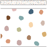 Everyone is Welcome Painted Dots Straight Border