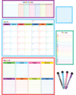 Colorful Magnetic Dry Erase Calendar Set