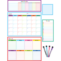Colorful Magnetic Dry Erase Calendar Set