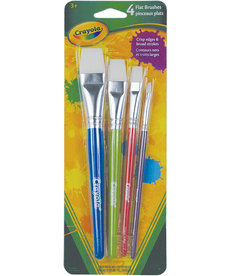 Crayola Flat Paint Brush Set 4pc