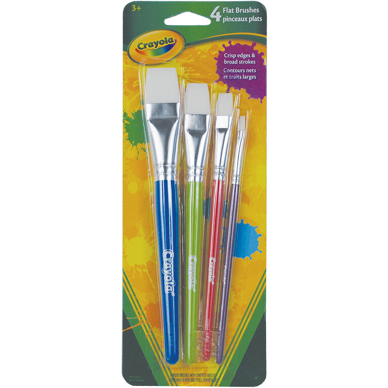 Crayola Flat Paint Brush Set 4pc