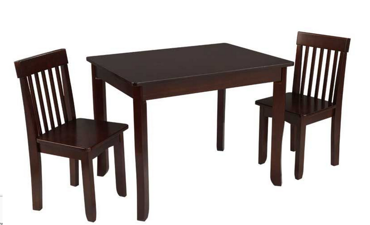 Kidkraft table and chairs espresso sale