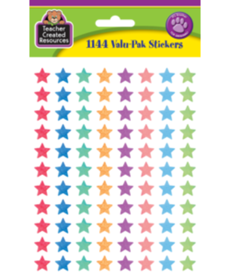 Watercolor Stars Valu -Pak Stickers