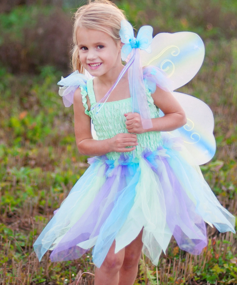 Butterfly Dress with Wings & Wand