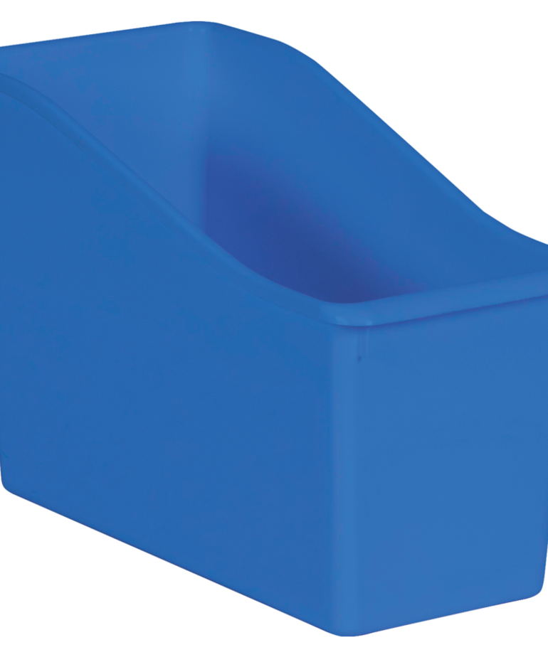 Blue Plastic Book Bin