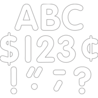 Classic White Letters 4"