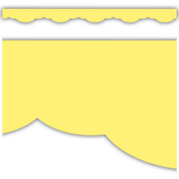 Lemon Yellow Fancy Scalloped Border