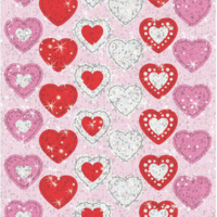 Shimmering Hearts Stickers