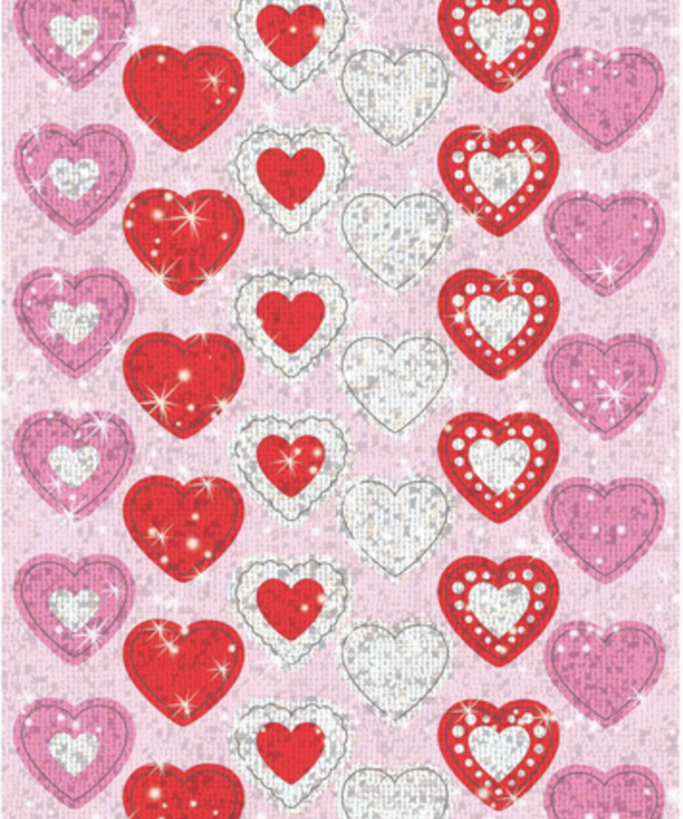 Shimmering Hearts Stickers