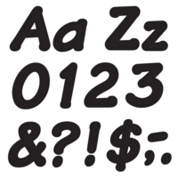 Black 4" Italic Combo Letters