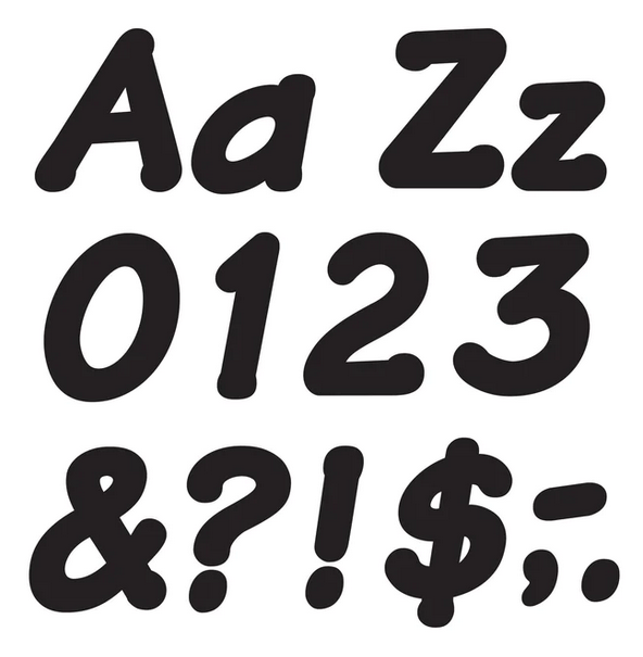 Black 4" Italic Combo Letters