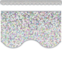Silver Sparkle Scalloped Border