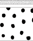 Black Painted Dots On White Straight Border