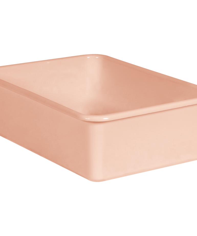 Blush Large Plastic Storage Bin