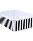 Black and White Stripes Large Storage Bin