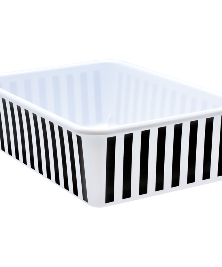 Black and White Stripes Large Storage Bin