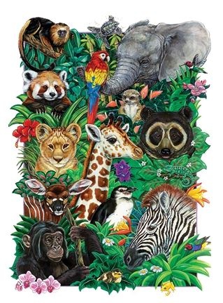 Safari Babies 350pc Family Puzzle