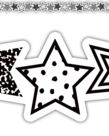 Black & White Stars Die Cut Border