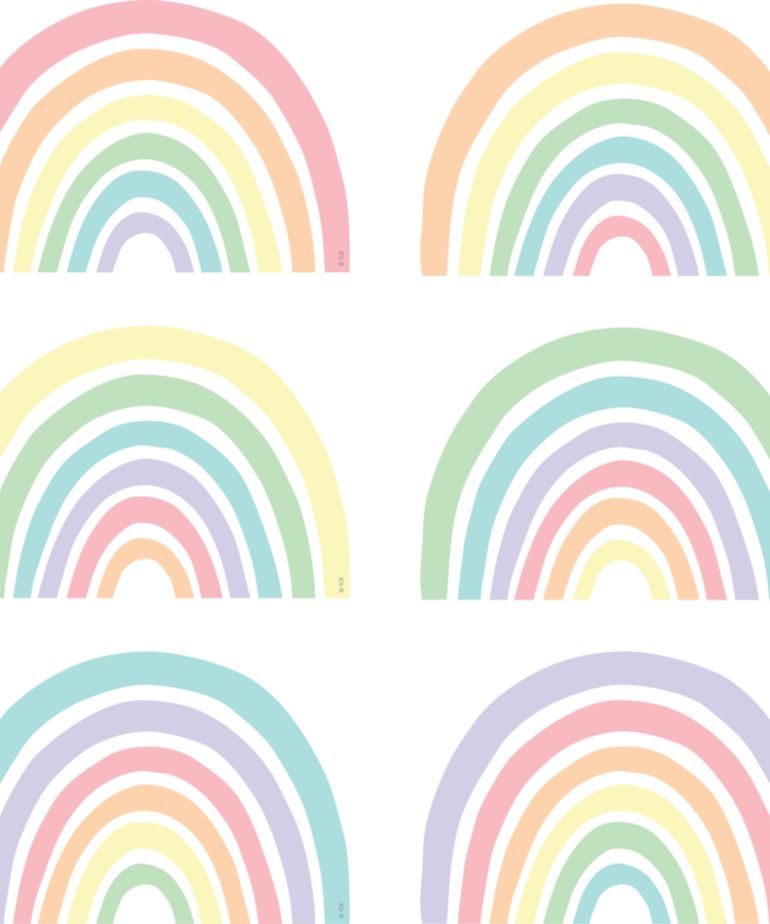 Pastel Pop Rainbow Accents