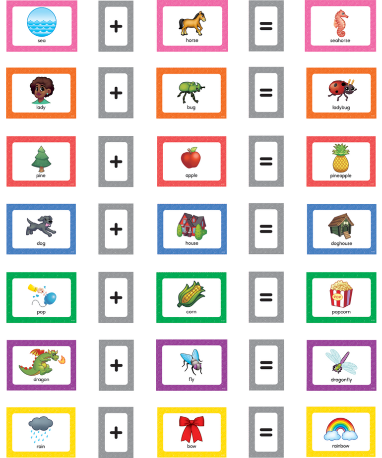 Compund Word Pocket Chart Cards