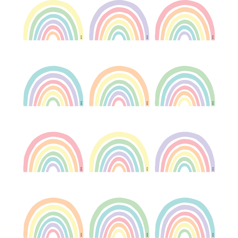 Pastel Pop Rainbows Mini Accent