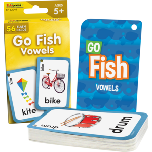 Go Fish Vowels Flash Cards