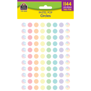 Pastel Pop Circles Stickers