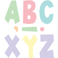 Pastel Pop 7" Fun Font Letters