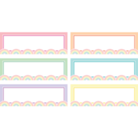Pastel Pop Rainbow Magnetic Labels