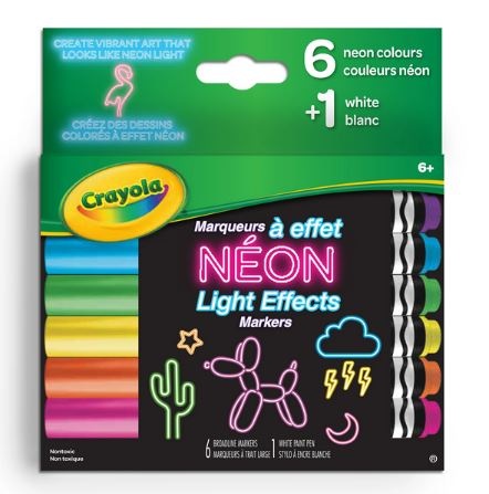 Crayola Neon Light Effect Markers 6ct