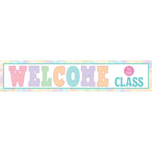 Pastel Pop Welcome to our Class Banner