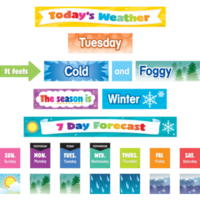 Colorful Weather Pocket Chart Cards